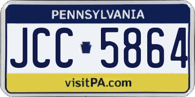 PA license plate JCC5864