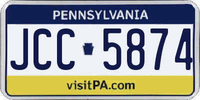 PA license plate JCC5874
