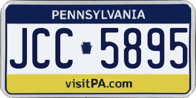 PA license plate JCC5895