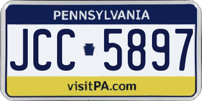PA license plate JCC5897