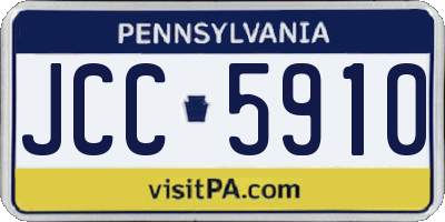 PA license plate JCC5910