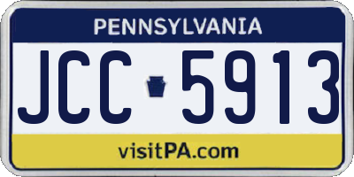 PA license plate JCC5913