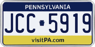 PA license plate JCC5919