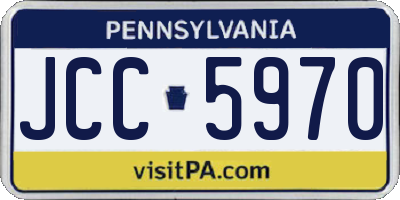 PA license plate JCC5970