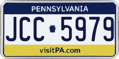 PA license plate JCC5979