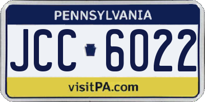 PA license plate JCC6022