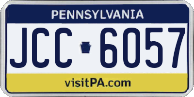 PA license plate JCC6057