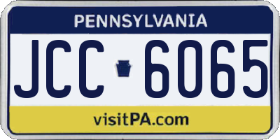 PA license plate JCC6065