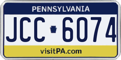 PA license plate JCC6074