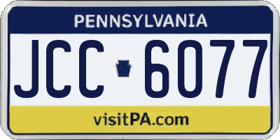 PA license plate JCC6077