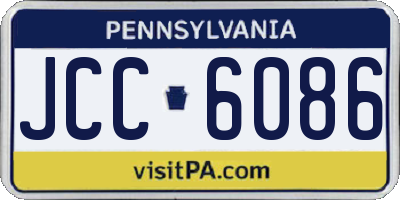 PA license plate JCC6086