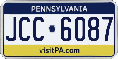 PA license plate JCC6087