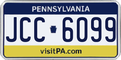 PA license plate JCC6099