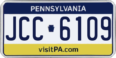 PA license plate JCC6109