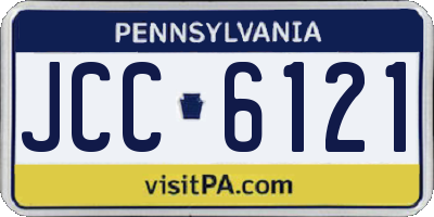 PA license plate JCC6121