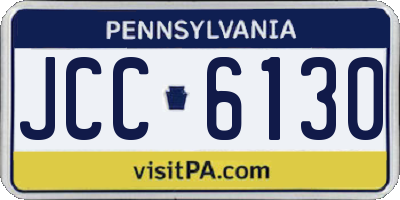 PA license plate JCC6130