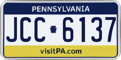 PA license plate JCC6137