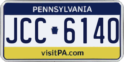 PA license plate JCC6140