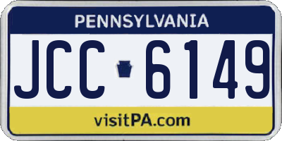 PA license plate JCC6149
