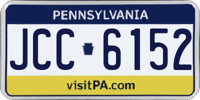 PA license plate JCC6152