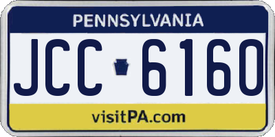 PA license plate JCC6160