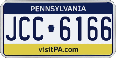 PA license plate JCC6166