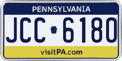 PA license plate JCC6180