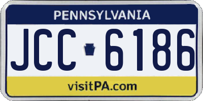 PA license plate JCC6186