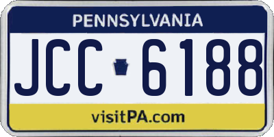 PA license plate JCC6188
