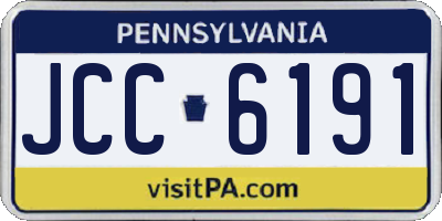 PA license plate JCC6191