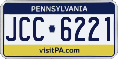 PA license plate JCC6221