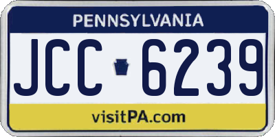 PA license plate JCC6239