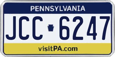 PA license plate JCC6247