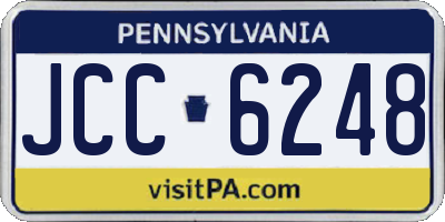 PA license plate JCC6248