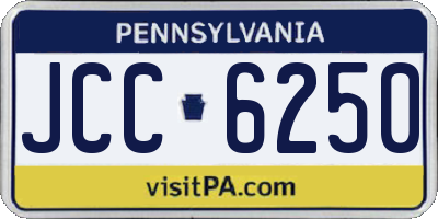 PA license plate JCC6250