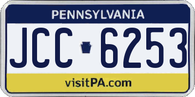 PA license plate JCC6253