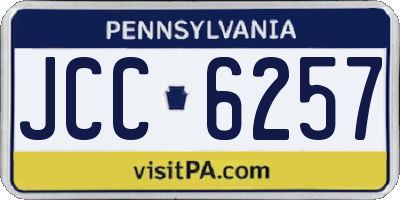 PA license plate JCC6257