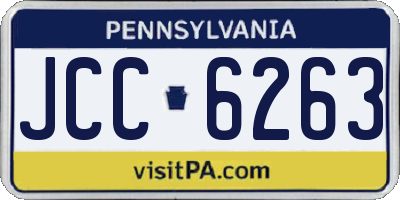 PA license plate JCC6263