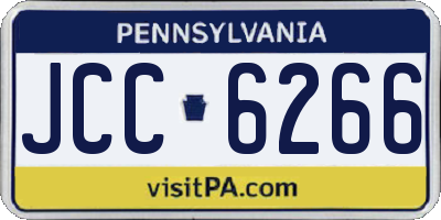 PA license plate JCC6266