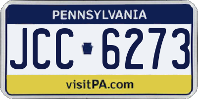 PA license plate JCC6273