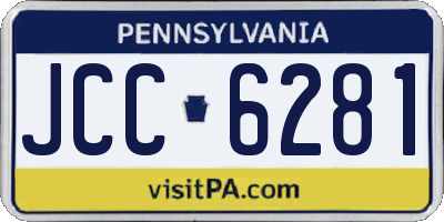 PA license plate JCC6281