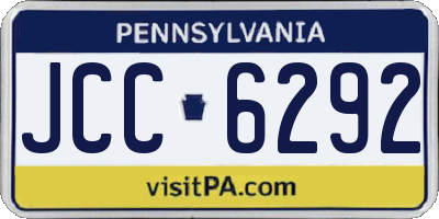 PA license plate JCC6292