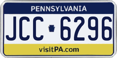 PA license plate JCC6296