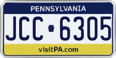 PA license plate JCC6305