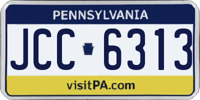 PA license plate JCC6313