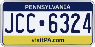 PA license plate JCC6324