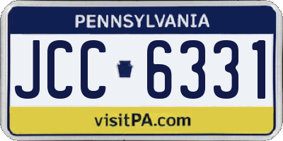 PA license plate JCC6331