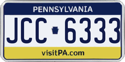 PA license plate JCC6333