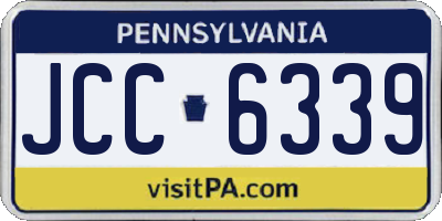 PA license plate JCC6339