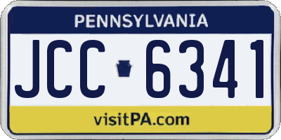 PA license plate JCC6341